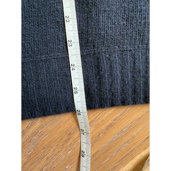 Women's 44 (8) Cashmere wool Prada logo crew-neck sweater Navy L Spellout knit - Picture 8 of 12